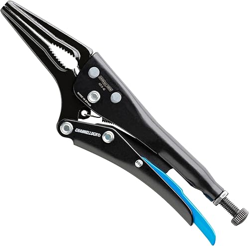 Channellock 103-6 Alicates de bloqueo de punta larga combinados, revestimiento de resina epoxi, acero forjado, punta larga para máxima holgura en