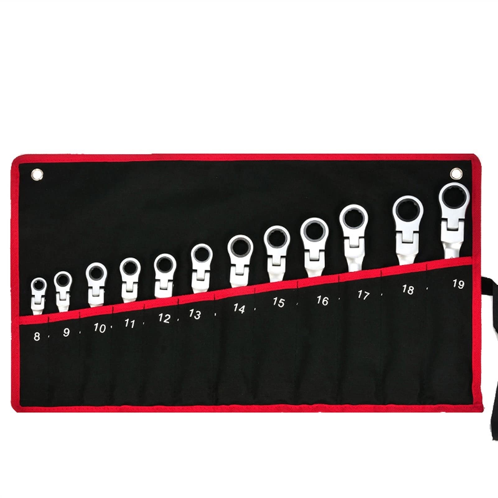 Set di Chiavi a Cricchetto, Set di Chiavi Combinate Testa Flessibile Chiave Combinata a Cricchetto Chiave Metrica Utensili a Mano Coppia di Attrezzi a Bussola Set di Chiavi per Riparazione Auto (Col