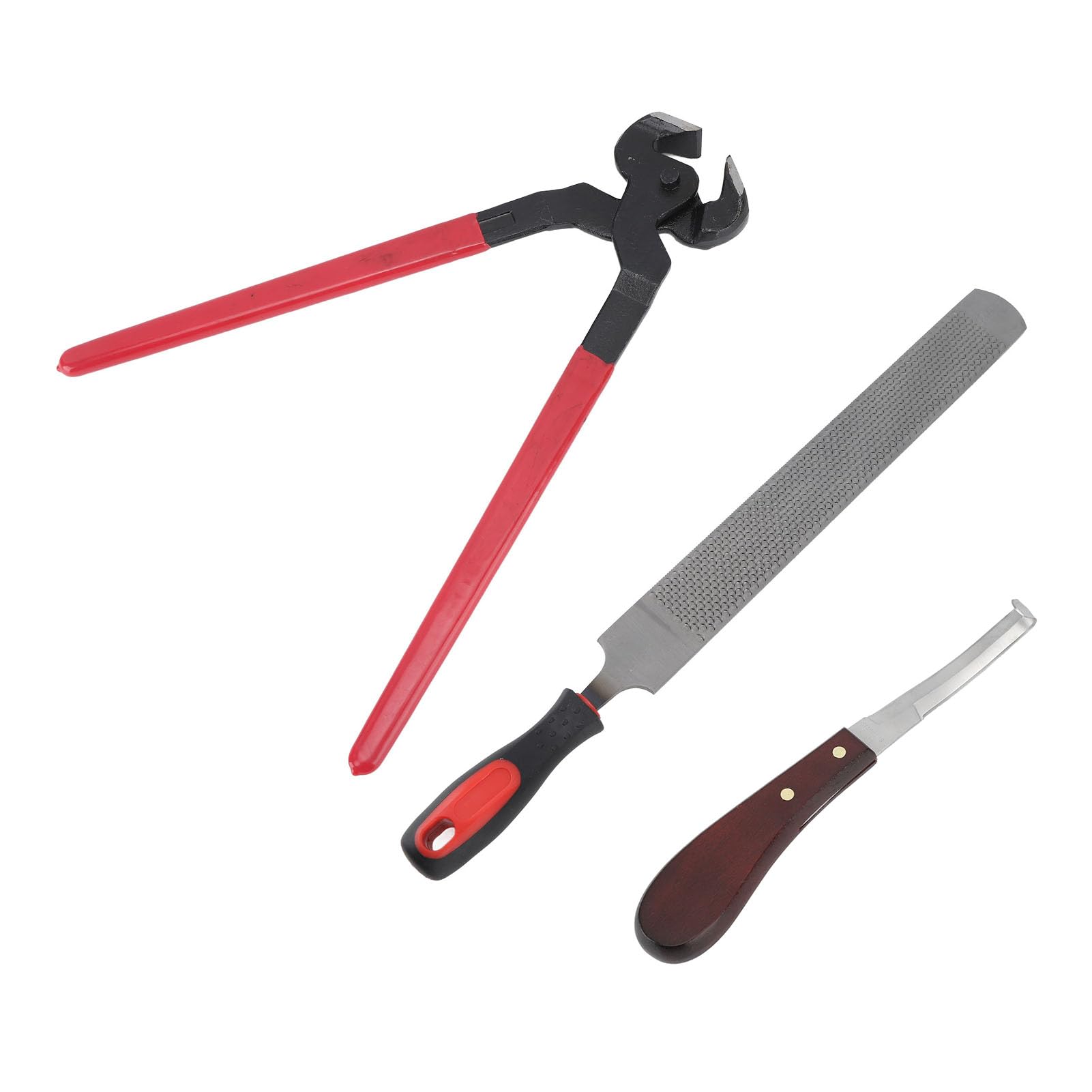 ZIZEV Horse Farrier Hoof Trim Tool Kit, High Hardness Steel Save Effort Hoof Repair Tool Kit Double Sided File for Horse Stable