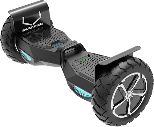 Swagtron Swagboard Outlaw T6 Hoverboard Todoterreno - Rueda de 10", Capacidad de Carga de 420 libras, Hasta 12 MPH