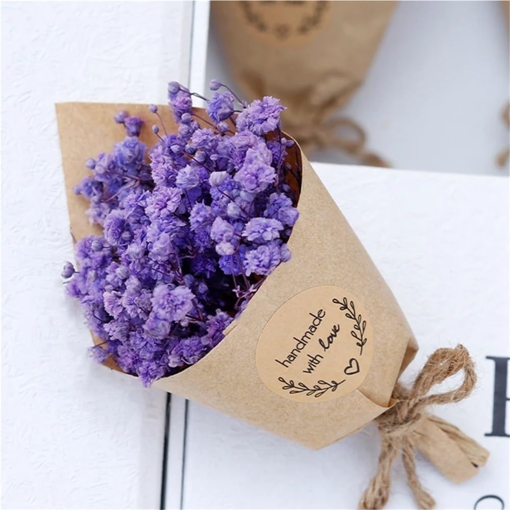 1 Mini Bouquet de Fleurs séchées, Bouquet de Fleurs séchées Artisanales à Faire soi-même, Petites Plantes séchées décoratives 11 x 7 cm