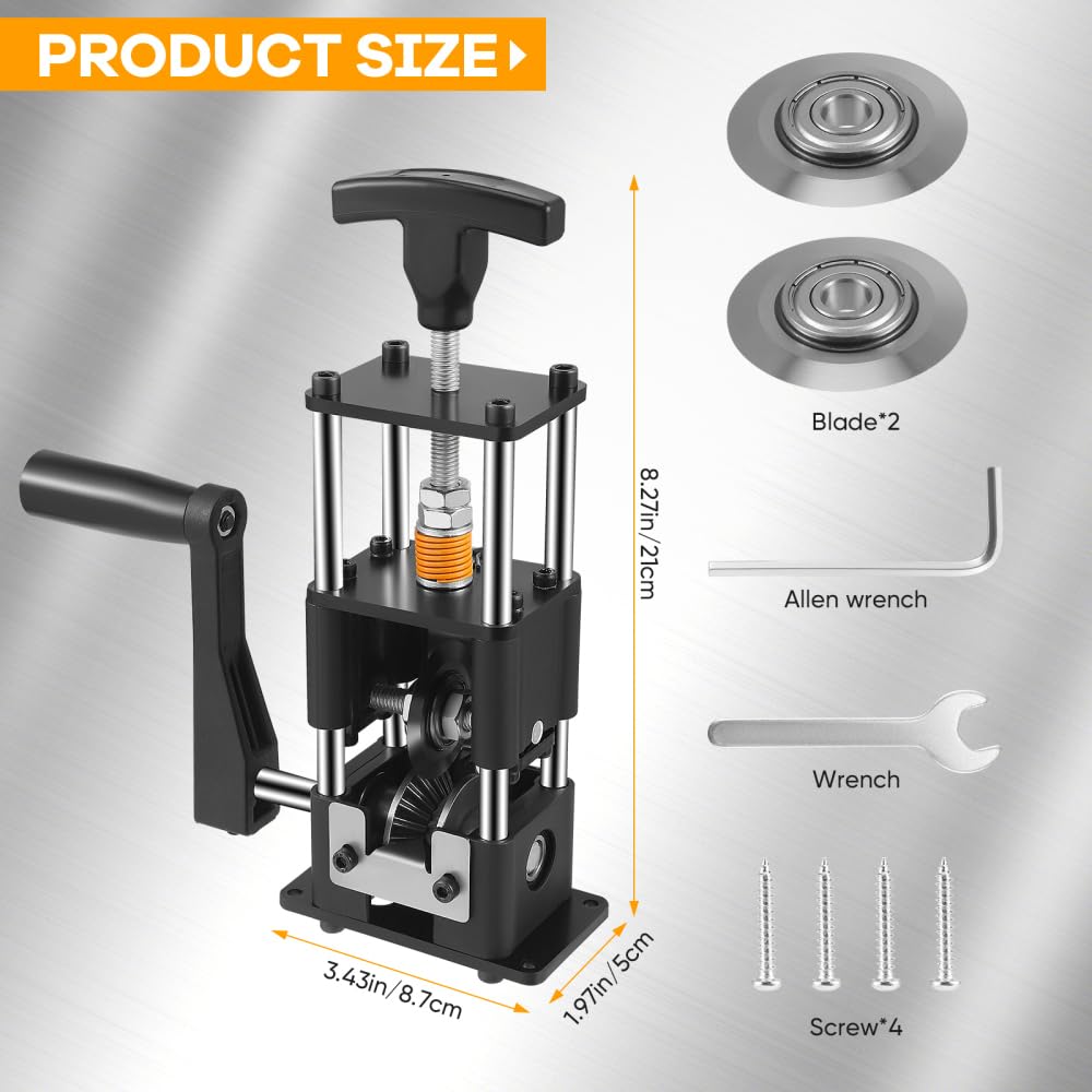 Pince à dénuder avec 2 lames, machine à dénuder de fil de cuivre pour manivelle ou perceuse, machine à dénuder pour câble de 1 à 30 mm, outil de dénudage de câble réglable pour le recyclage du cuivre