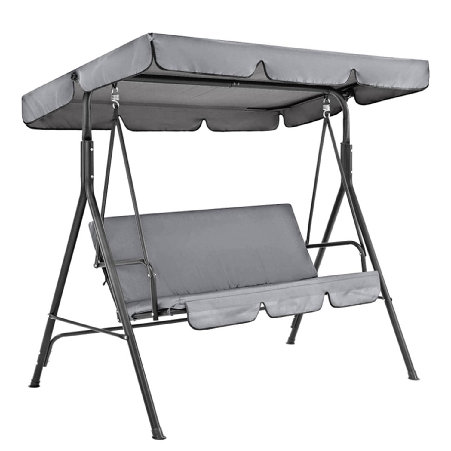 Ensemble de Housses de siège for balancelle 3 Places, Housse de Remplacement imperméable for balancelle, Housse de Protection Pare-Soleil, hamac de Jardin imperméable(Gray,249cm)