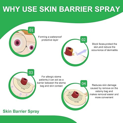 Miniatura 3 de Spray adhesivo, aerosol de película de barrera cutánea para bolsas de ostomía, formas de seno, protección de heridas, sin alcohol, 1 oz (1 botella)