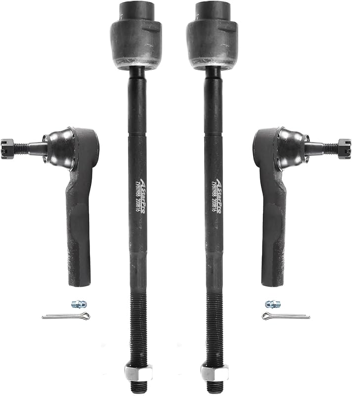 ASTARPRO -4Pcs Front Tie Rods Inner And Outer Complete Kit Replacement for 2004-2012 Chevy Malibu Pontiac G6 Saturn Aura EV80988 ES800086