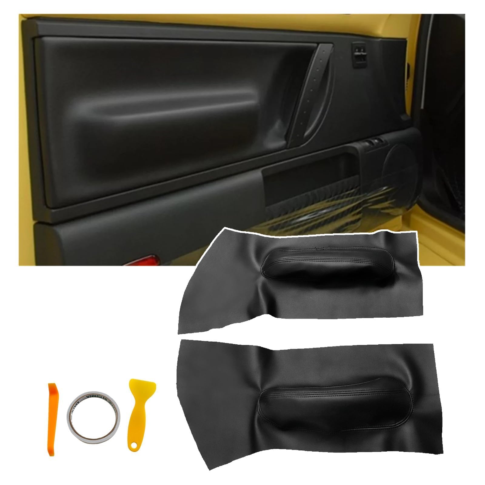Volkswagen New Beetle 内装パーツセット Amazon.com: SecosAutoparts Pair Black Door Panel Armrest Cover