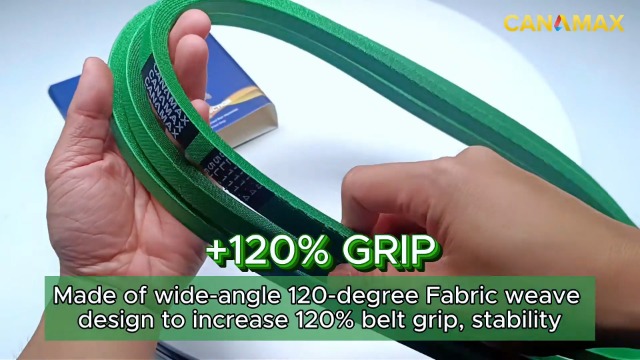 Image of [Upgraded Grip120] Canamax M154958 Secondary Deck Belt for 48 Inch Mower Deck J-Deere GT235 X300 X320 345 325 180 245 265 GX345 LX280 GT275 - Replaces 954-04055 754-04055 Aramid Cord 5 /8 inch x 111.4 inch