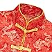 Okbebe Boy Tang Suit Dragon Long Sleeve Shirt Kids Chinese New Year Traditional Button Down Shirt (Red,9-10Y)
