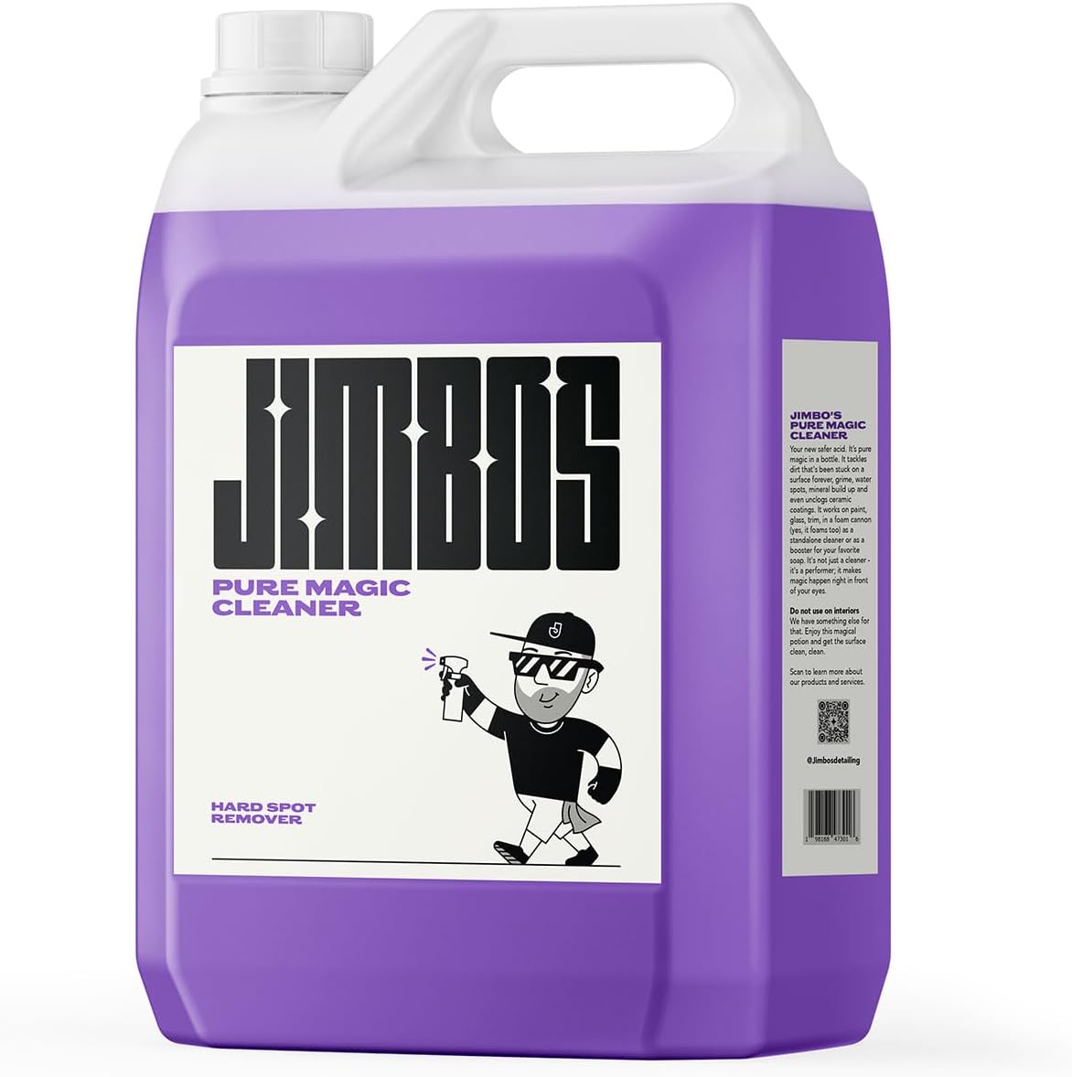 Jimbos PURE MAGIC CLEANER - Water Spot Remover, Wheel & Tire Deep Cleaner, Works Instantly, Professional Strength - 1 Gallon