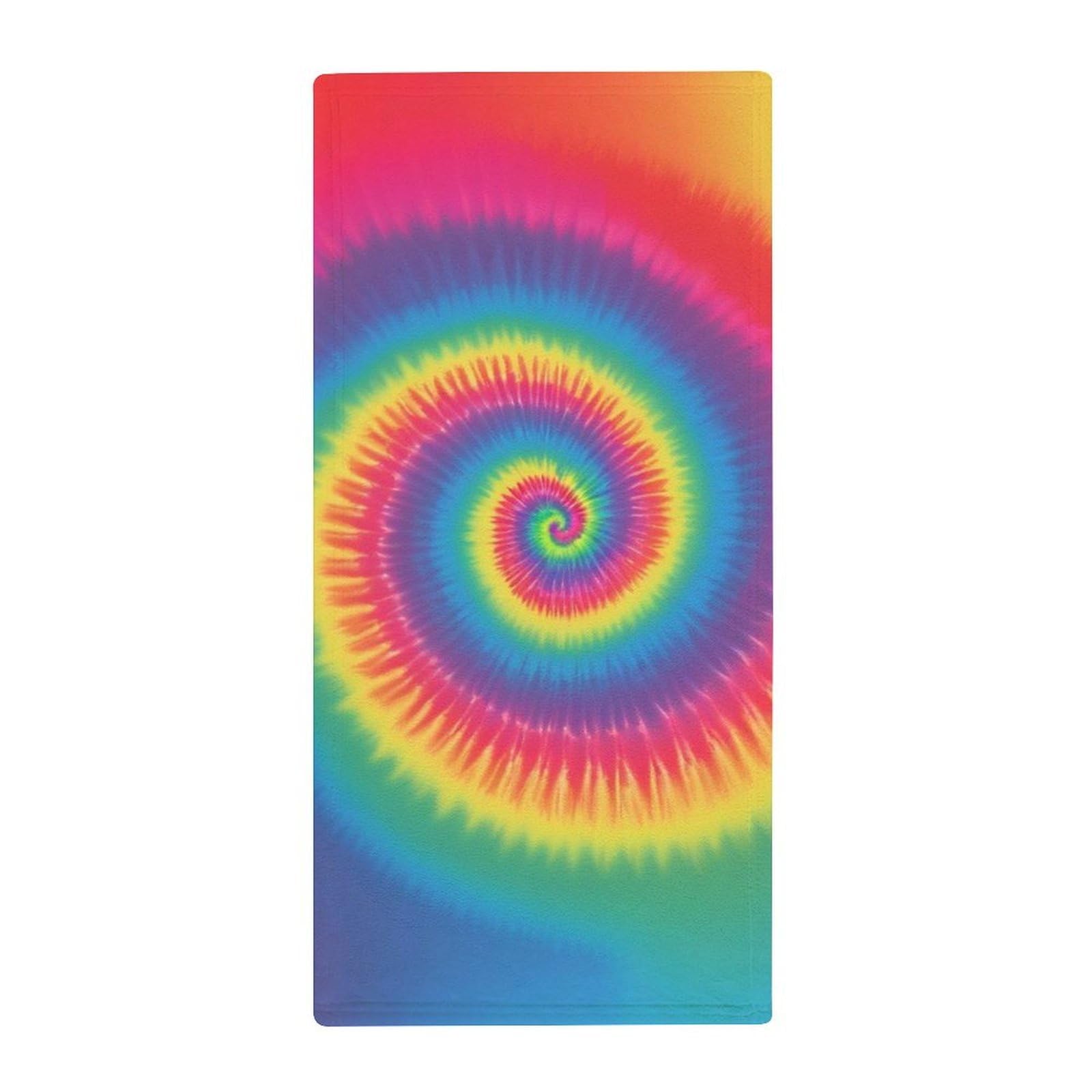 Anceky Microfiber Bath Towels for Gym & Spa, Tie Dye Super Soft Quick-Drying Hand Towels