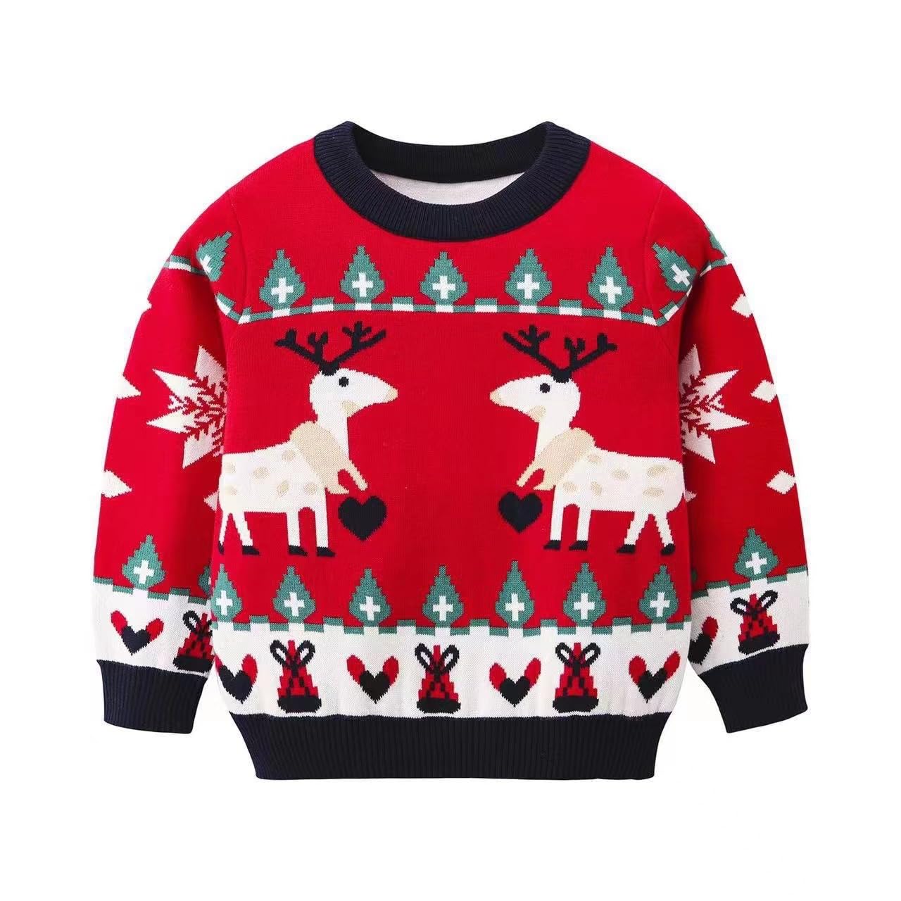 Ugly Christmas Sweater for Girls Funny Xmas Knit Pullover Shirts Kids Child Holiday Jumper Tops Outfit 2-14 Years