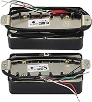 Vista 25 de FLEOR Humbucker Pickup - Juego de guitarra de cerámica con cuello y pastilla de puente Golden Fit LP Style guitarra eléctrica