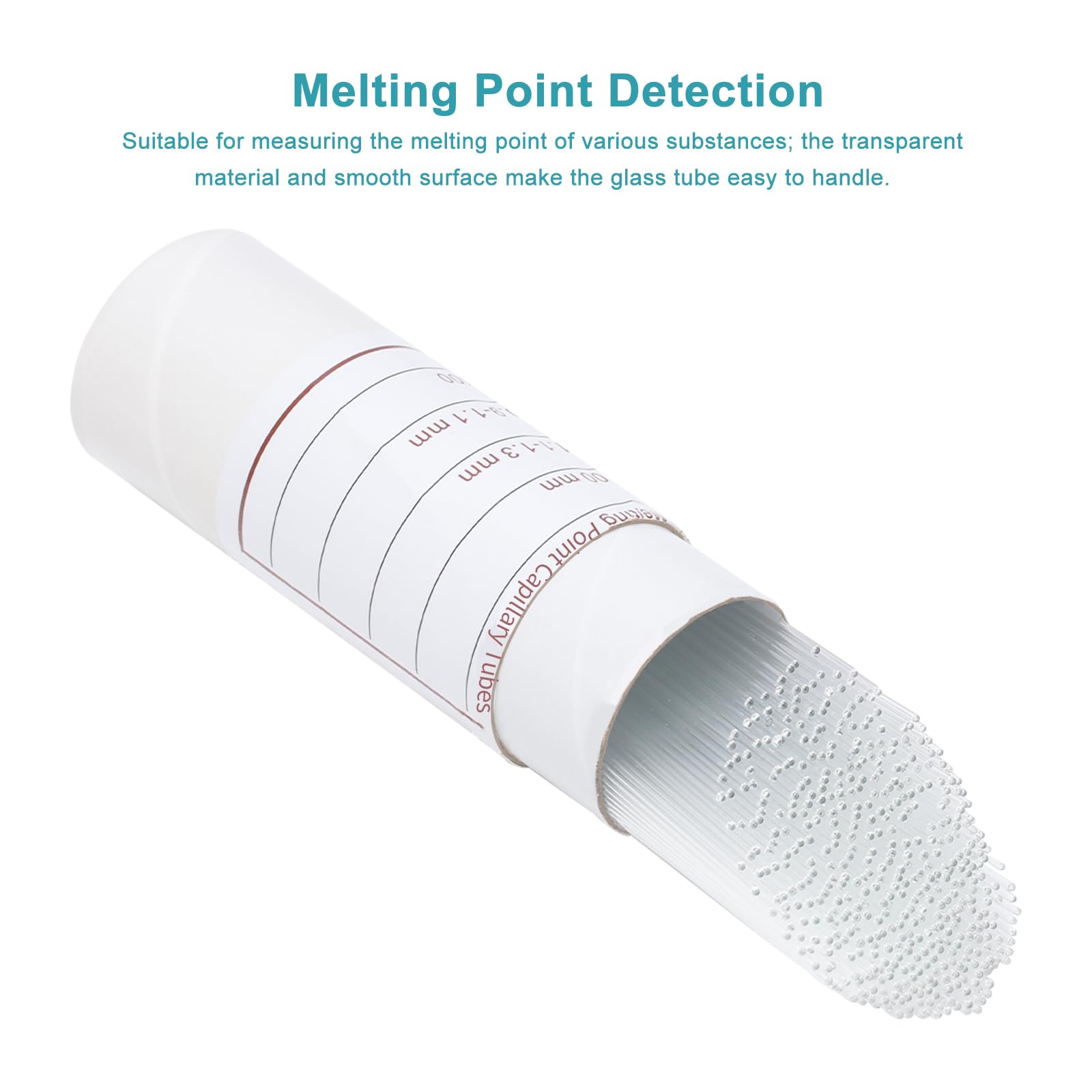 stonylab Tubes Capillaires de Point de Fusion Fermés à Une Extrémité, Longueur 100 mm, ID 0,9–1,1 mm, Paquet de 1000, pour Test de Point de Fusion en Laboratoire