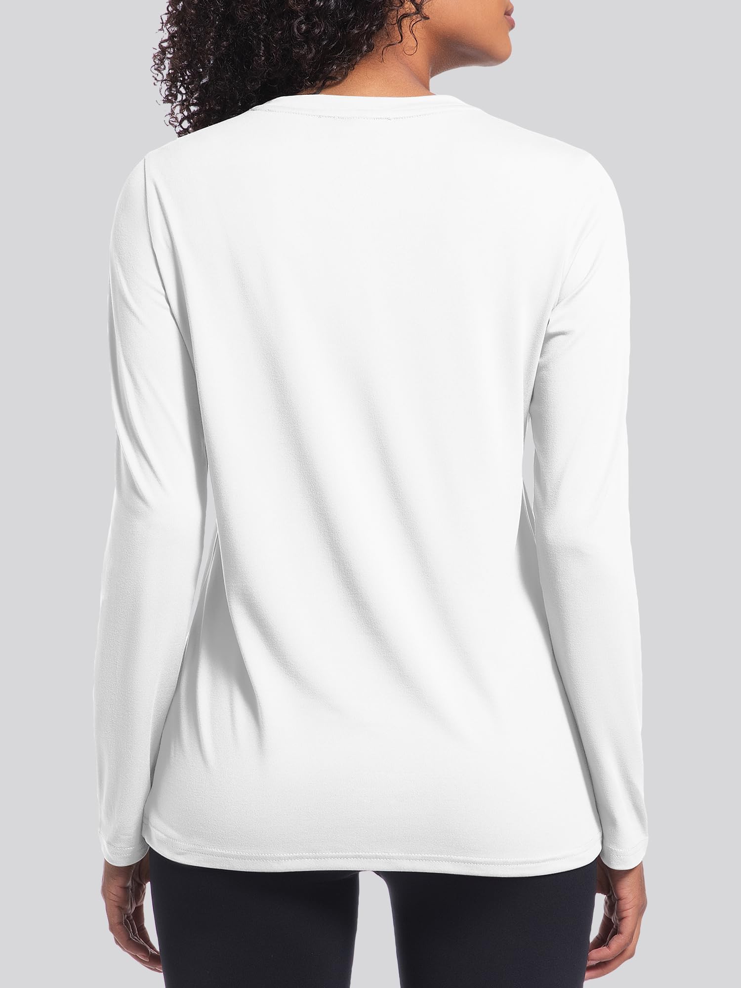 T-shirt da donna in cotone a maniche lunghe girocollo camicia vestibilità classica morbida traspirante casual t-shirt moda top base