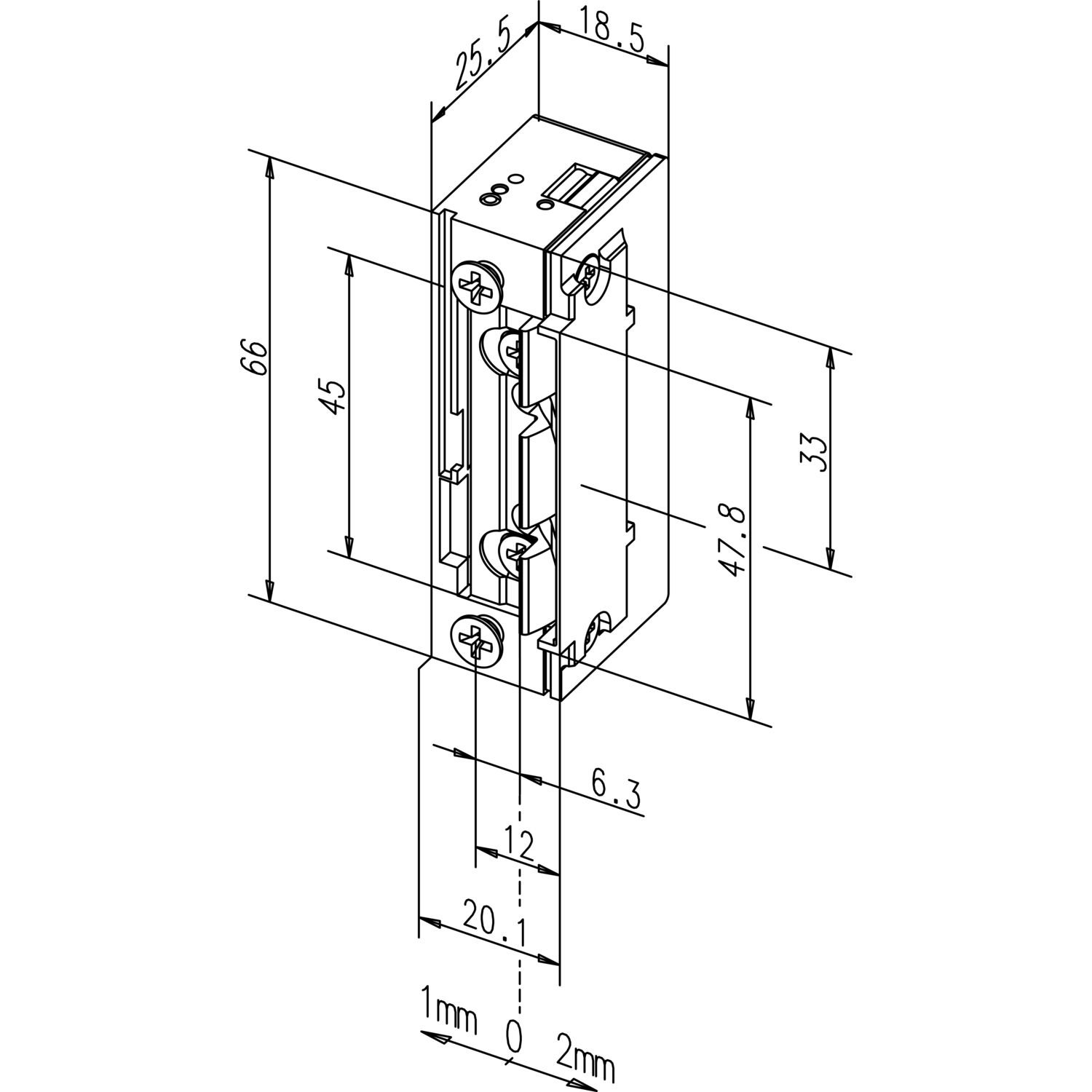 Türöffner 118.13 ProFix2 10-24V AC/DC, ohne Schließblech