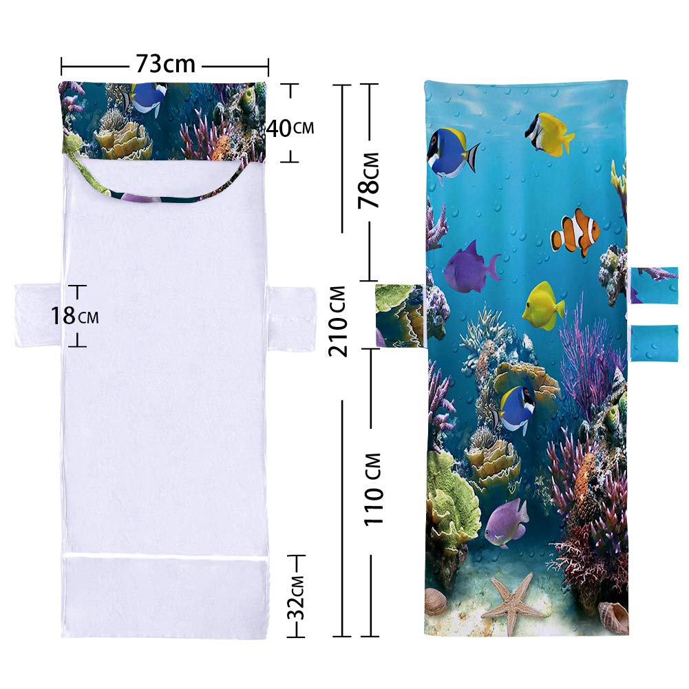 Housse De Chaise De Plage Microfibre Bonne Absorption D'eau Poche Latérale Conception Plage