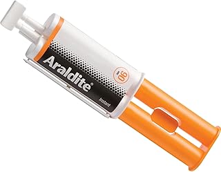 Araldite 2-Part Instant Epoxy Syringe, Fast Setting Glue & Adhesive. Sets in 90 Seconds. Ideal Ceramic, Plastic, Metal, Jewellery & Glass Glue, For Durable Bonding & Repairs, 24ml