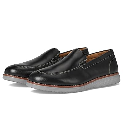 Johnston & Murphy Kids Upton Venetian (Little Kid/Big Kid) Boys Shoes Black Full Grain