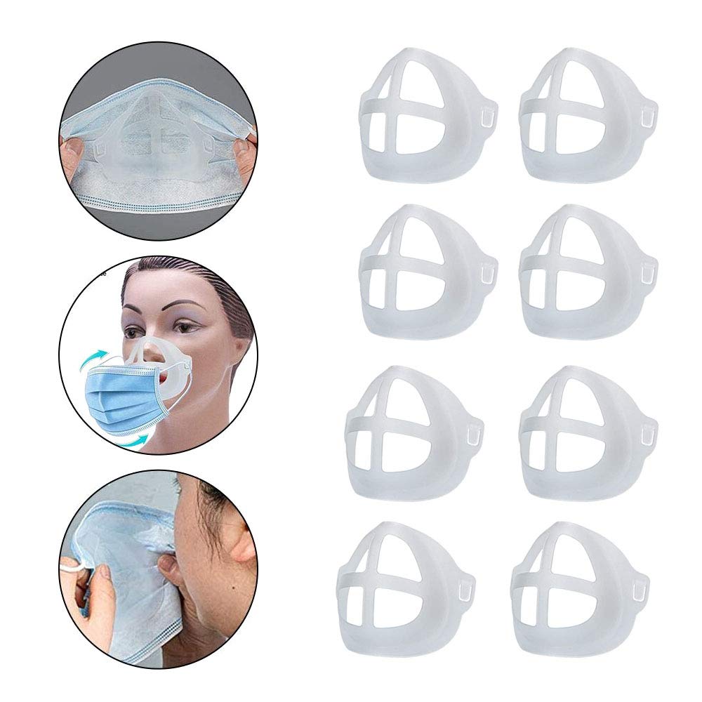 Junqisd 3D Face Màck Bracket,Silicone Reusable Washable Support Frame,Create More Comfortable Breathing Space