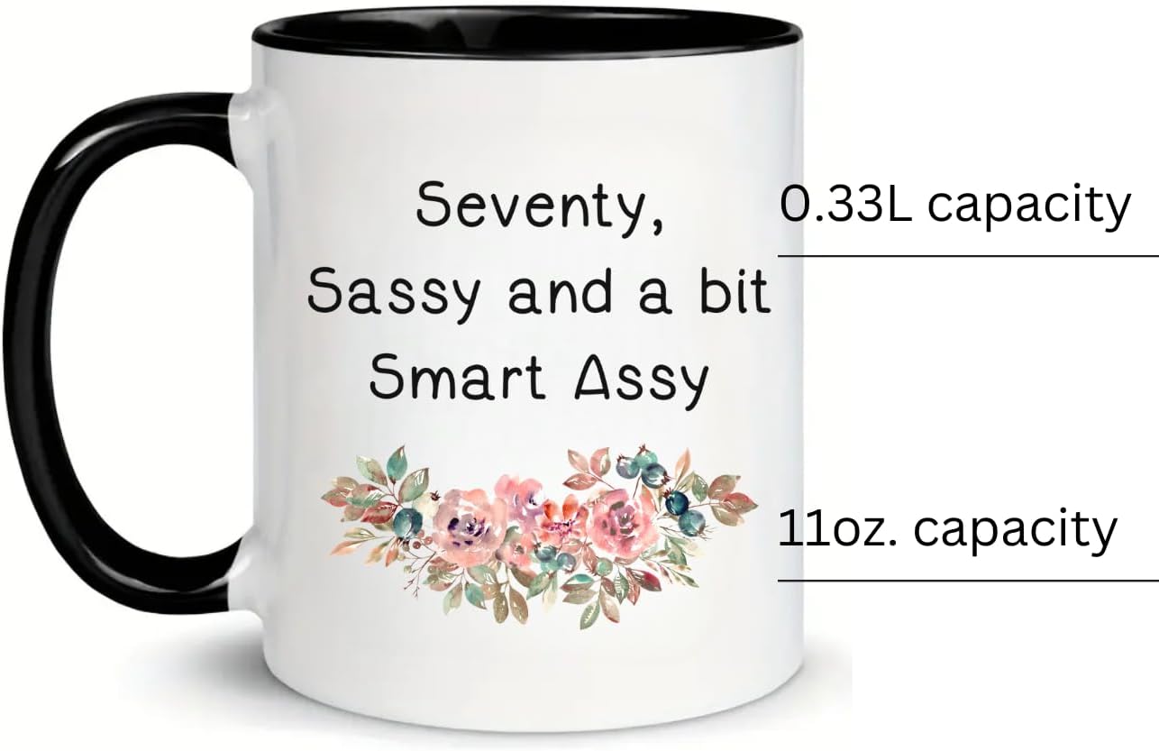 MissDaisy-Sixty Sassy And a Bit Smart Assy Mug, 60th Birthday Gifts For Women, 60th Birthday Coffee Mug, 60th Birthday Cup, 60th Birthday Gifts (70th) - Image 7