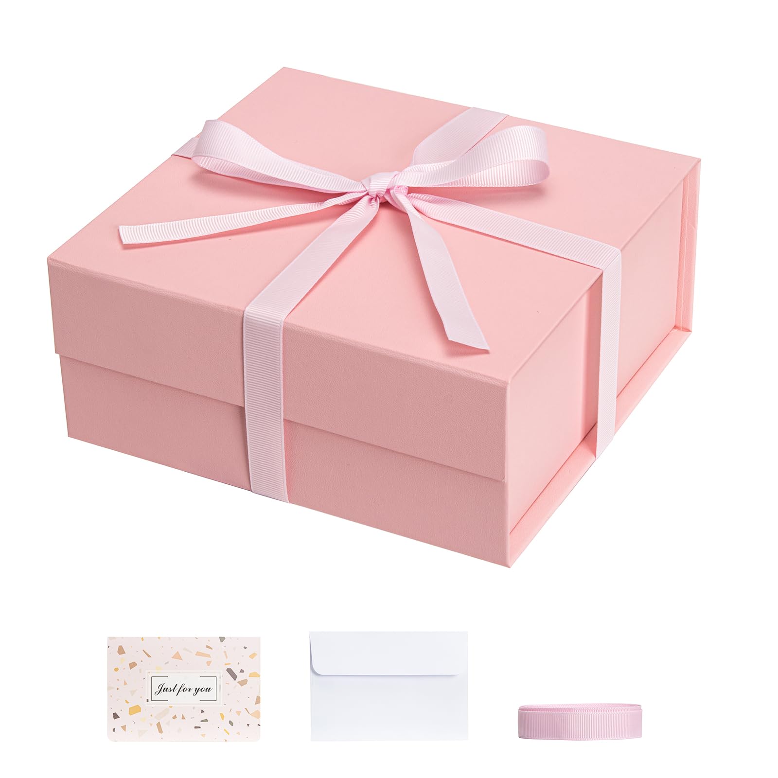 Amazon.com: Pink Gift Boxes with Lids Pack of 1, 6x6x3 Inches