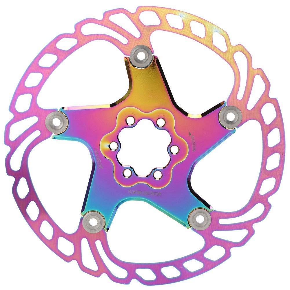 Rotor de Frein à Disque de vélo160mm 180mm 203mm Rotor de Frein à Disque de vélo Flottant adapté pour Le vélo de Route(203mm)