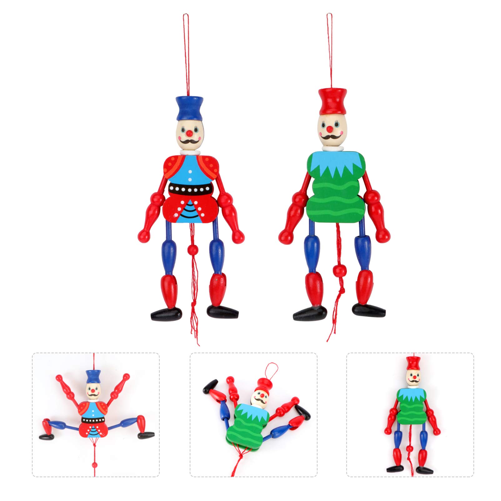 Puppets Puppet Theaters Random Color Nuobesty 2 Pack Funny Wooden Toy Ornament Hanging Decoration Marionette Puppets Marionettes Tunalilife Com