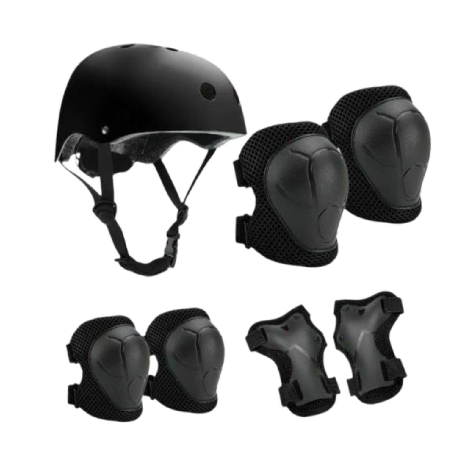 perfk 7pcs Kids Bike Caste Protection Gear Set Mand Pads Pads Poussions de Genou Poussions de Genou