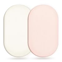 Vista 121 de Juego de 2 sábanas elásticas ultra suaves para moisés, ajuste universal para moisés, cesta de moisés, colchón rectangular ovalado, seguro y cómodo