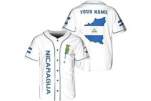 Podagree Personalized Nicaragua Baseball Jersey Shirt for Men & Women - Camisa de Nicaragua