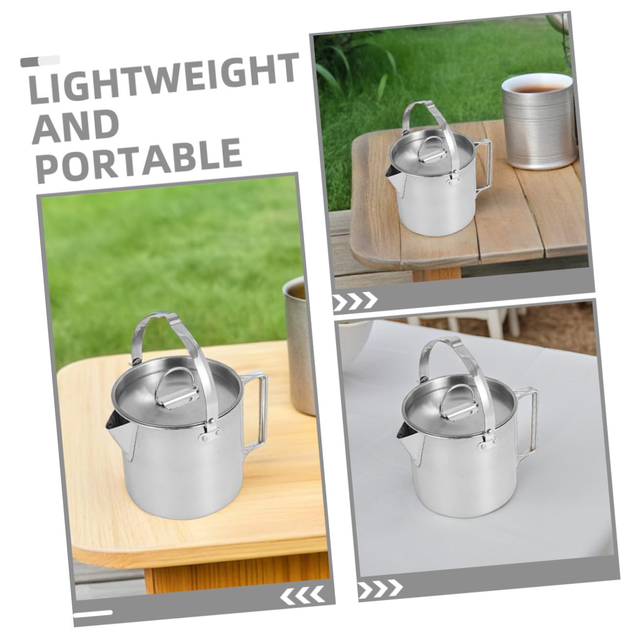 TOYANDONA Hervidor De Agua Portátil Acero Inoxidable Para Exteriores Para Senderismo Camping y Picnics Rápido
