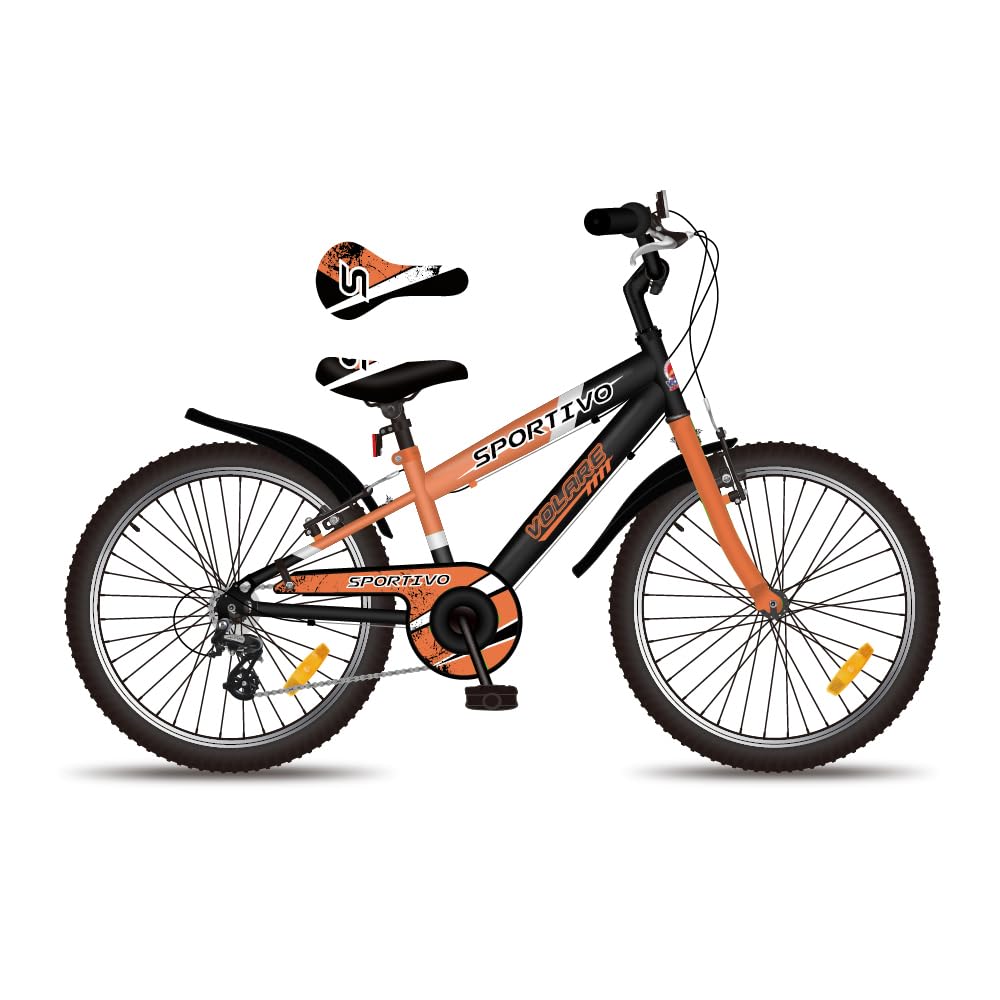 Bicicletta Sportiva Arancio Sfera con Cambio A 7 Velocità Bicicleta para niño Pulgadas, Unisex niños, Naranja, 20" (50,8 cm)