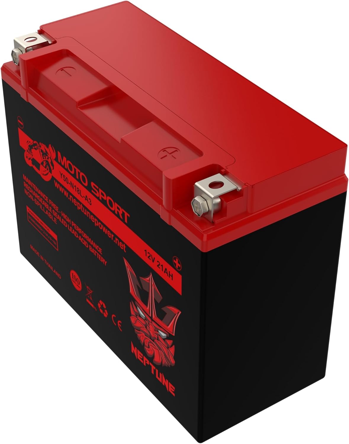 Brand Y50-N18L-A3 12 V 21 AH 340 CCA GEL Rechargeable Power Sport Battery Compatible with Honda GL1500 Gold Wing 1500CC 1988-2000 - AGM SLA Replacement Batteries - F1 terminal