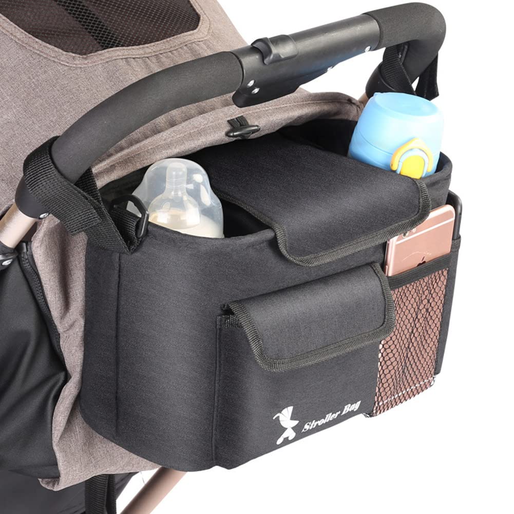 Organizer per Passeggino | Borsa Porta Passeggino Antiscivolo,Borsa Trolley da Appendere per Bambini Compatibile con la Maggior Parte degli per passeggini di Grande capacità