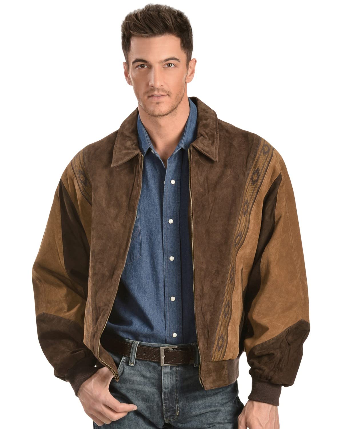 Two-Toned Boar Suede Men's Jacket by Scully