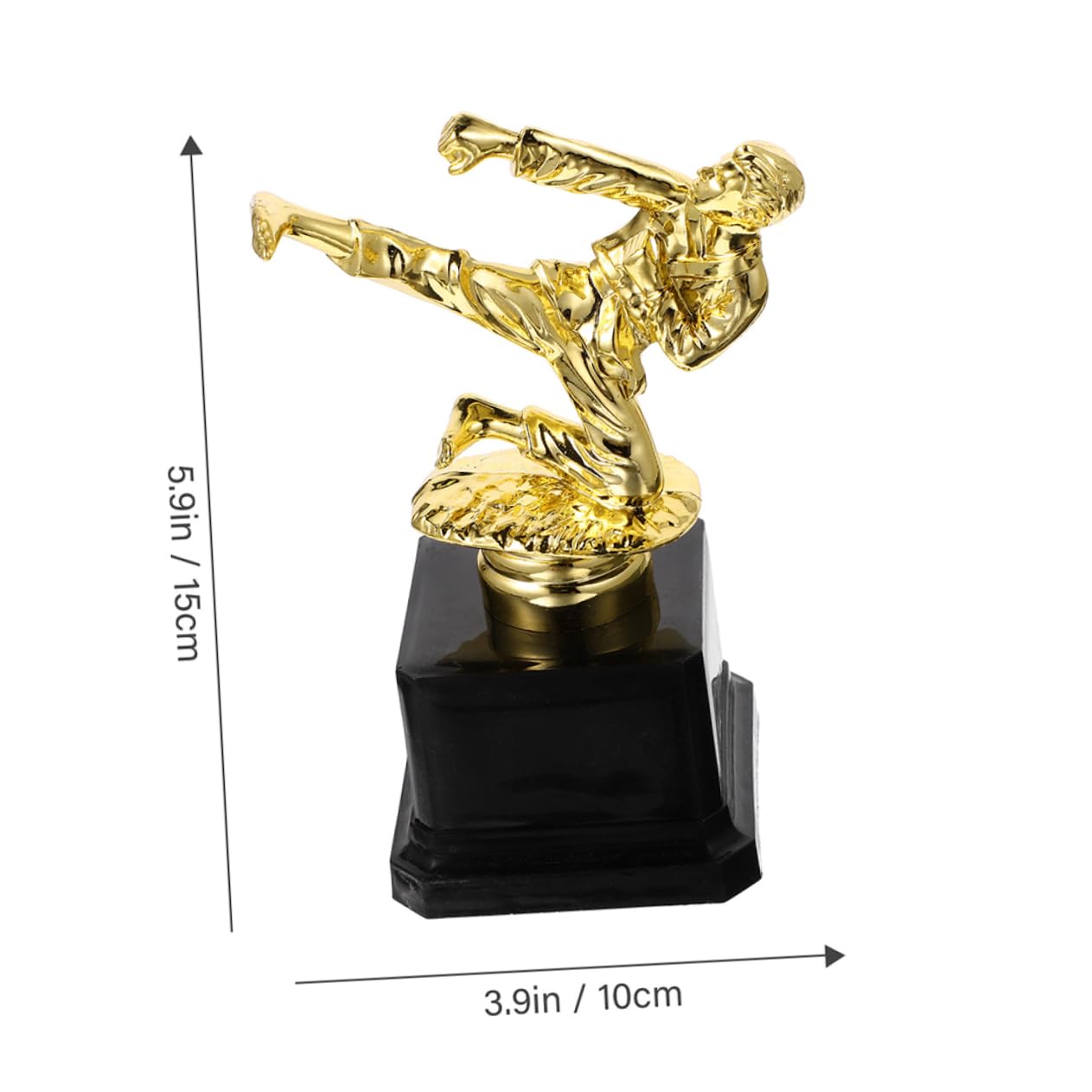 TOYANDONA 3 Stück Taekwondo Pokale aus Kunststoff, Goldene Siegerpokale