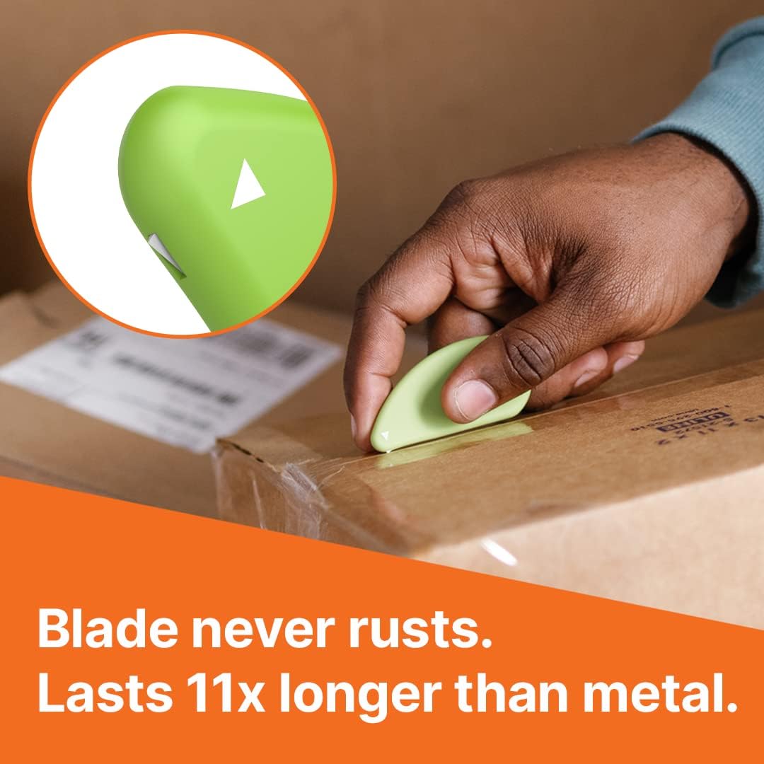 Slice Ceramic Blade, Safety Cutter Finger Friendly, Cuts Blister Packaging, Paper & Ideal for Outline Trims of Shapes or Coupons, 1 Pack, Green : Tools & Home Improvement