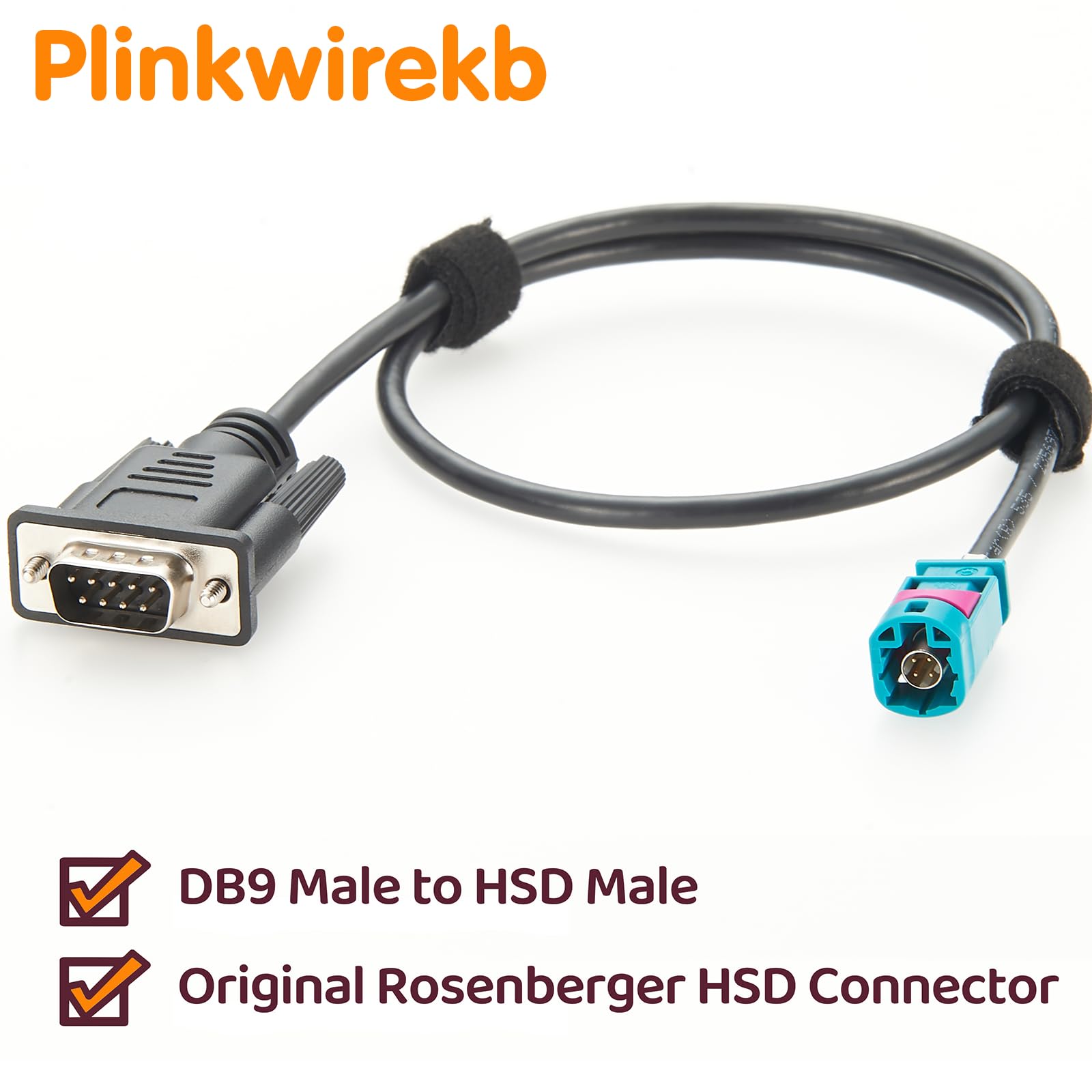 Rosenberger 24213 - Cable macho HSD 4P Z macho D4S10A-1D5A5-Z a DB9 RS232 macho para depuración de diagnóstico de Ethernet automotriz y bus CAN