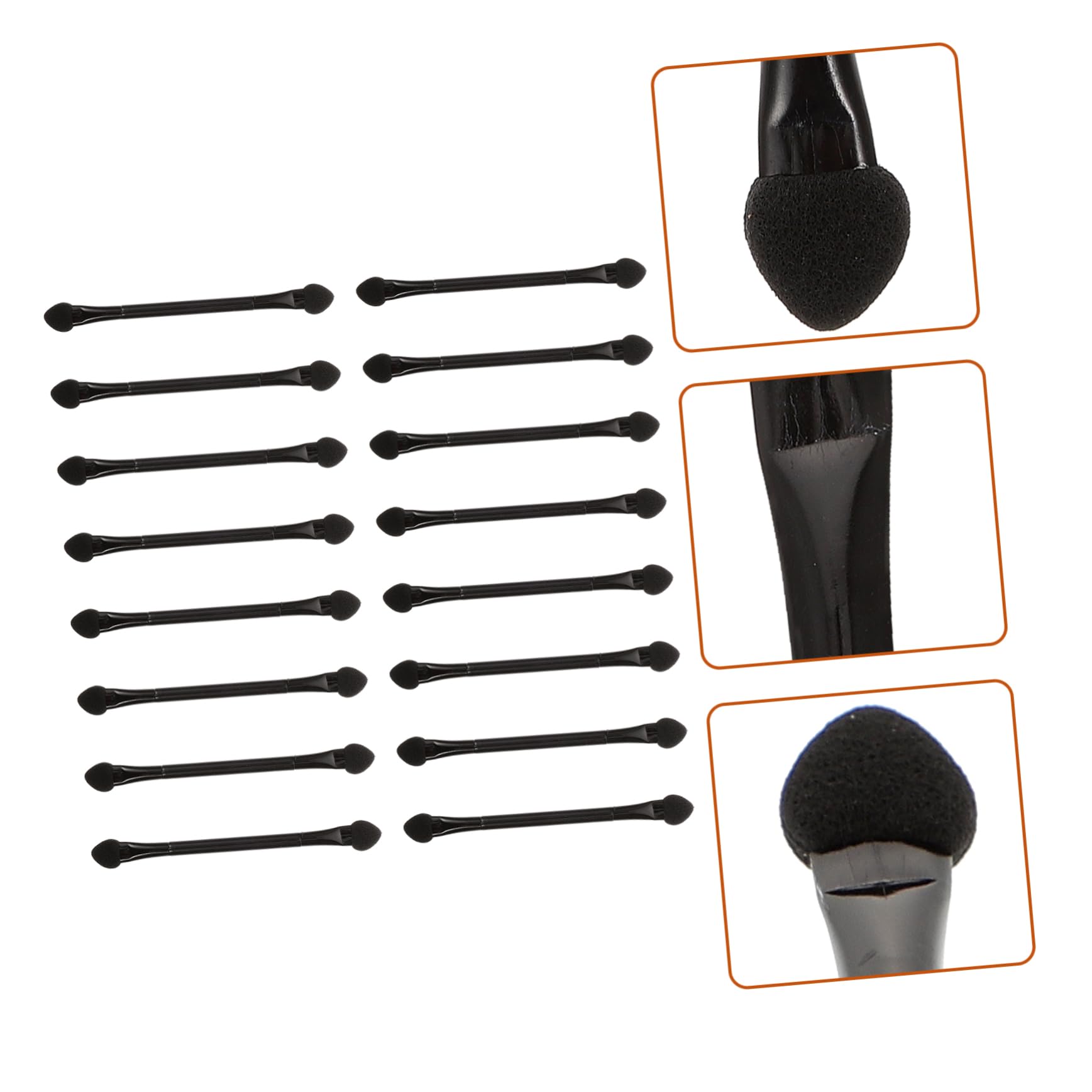 FRCOLOR Double-ended Sponge Eye Shadow Stick Set 30 Pieces Eye Makeup Tools Makeup Sponges Bulk for Daily Use Artistic Makeovers