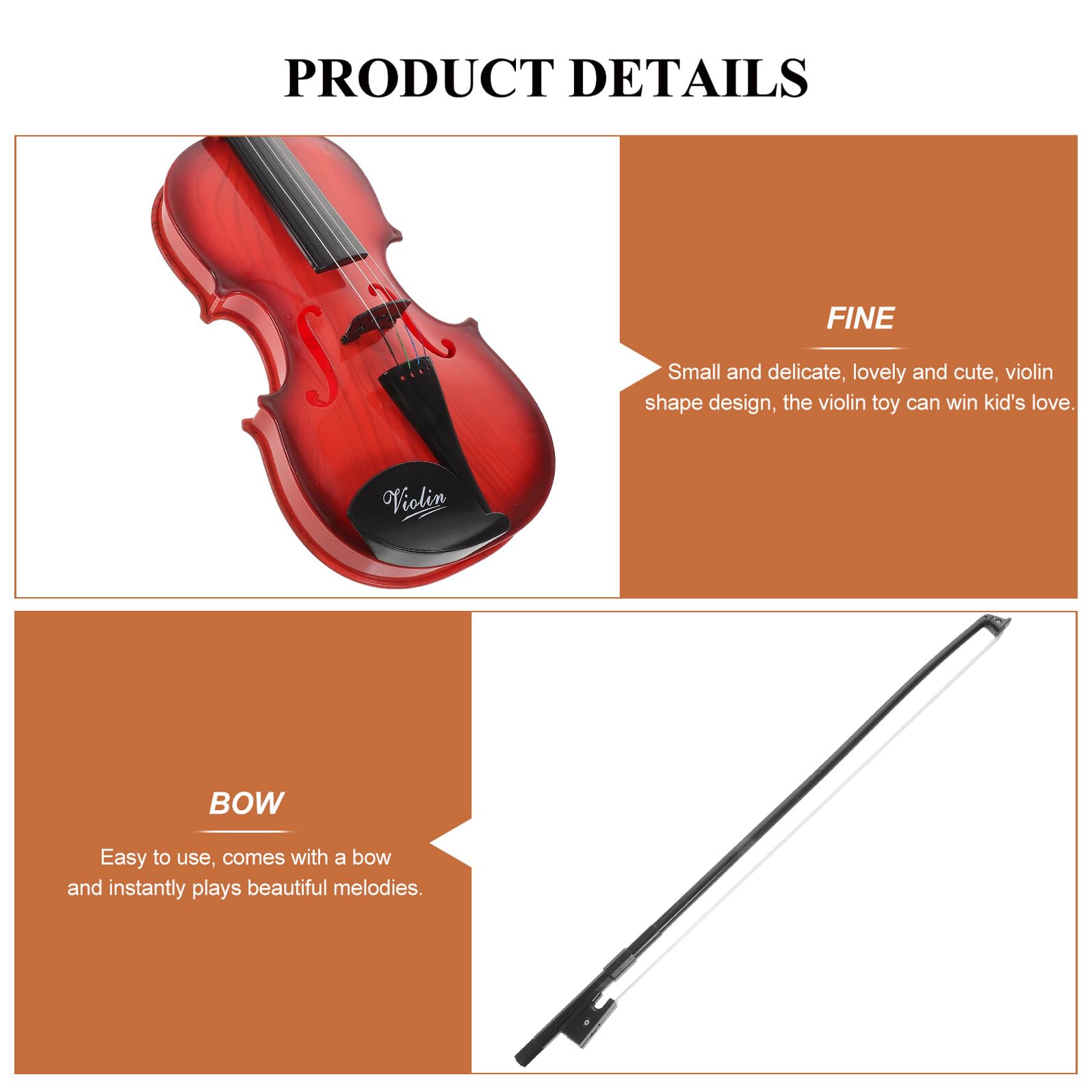 Giocattolo Violino Musicale per Bambini, Plastico, Forma Violino | Educazione Musicale, Regalo Compleanno, Piccolo e Delicato, Aspetto Carino