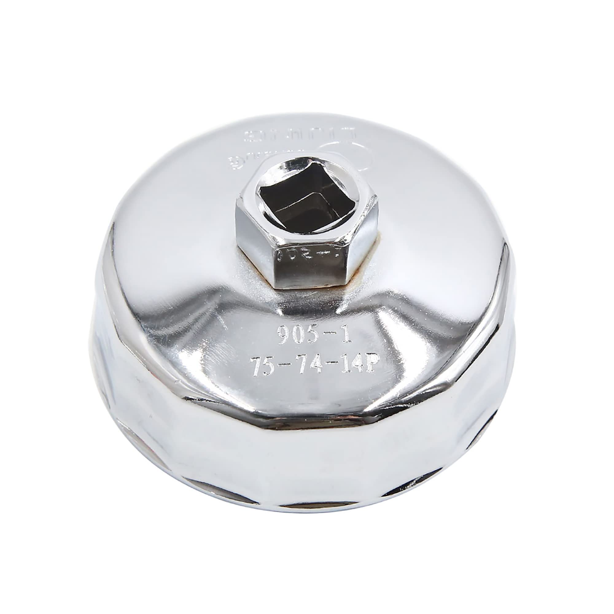 uxcell Steel 74-75mm Inner Dia 14 Flutes Car Oil Filter Cap Wrench Housing Remover Tool