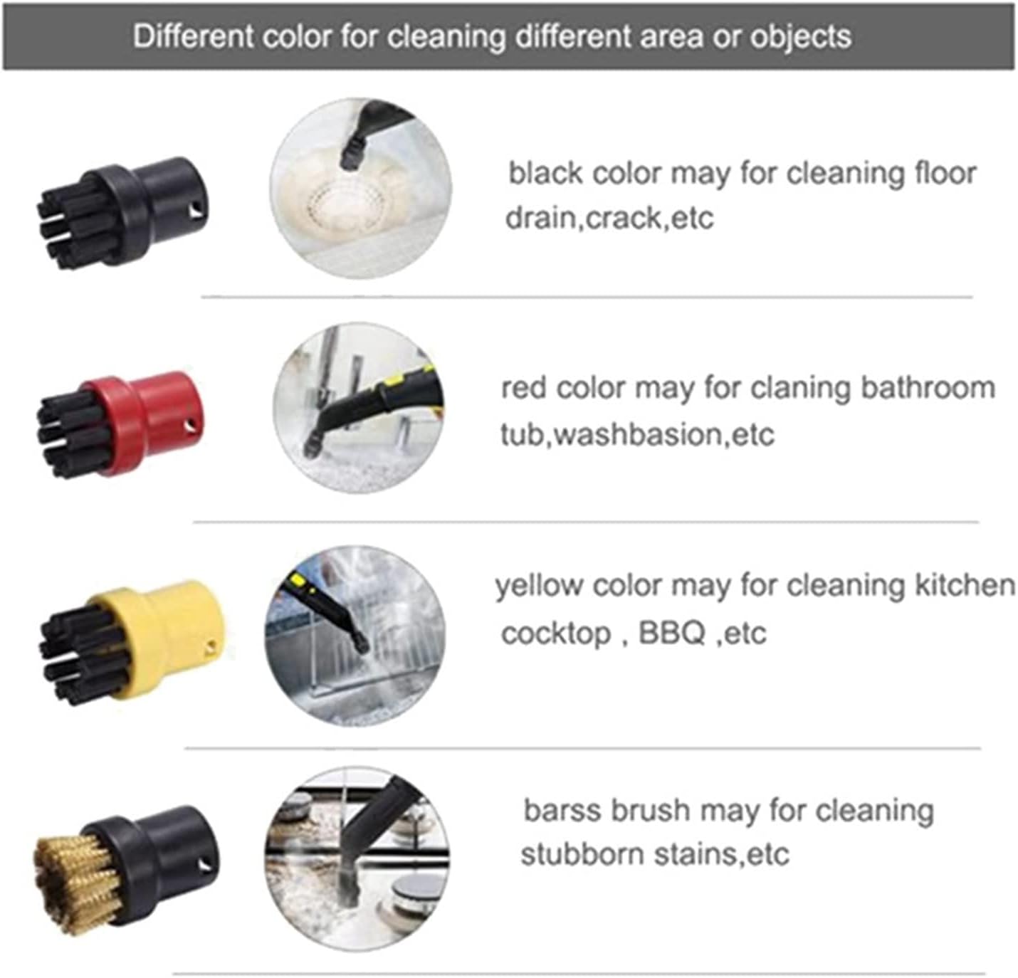 Mop Cloth Easy Repair Steam Cleaner Microfiber Floor Clothes. Compatible with Carcher SC2 SC3 SC4 SC5 (Color : Set H 17Pcs)