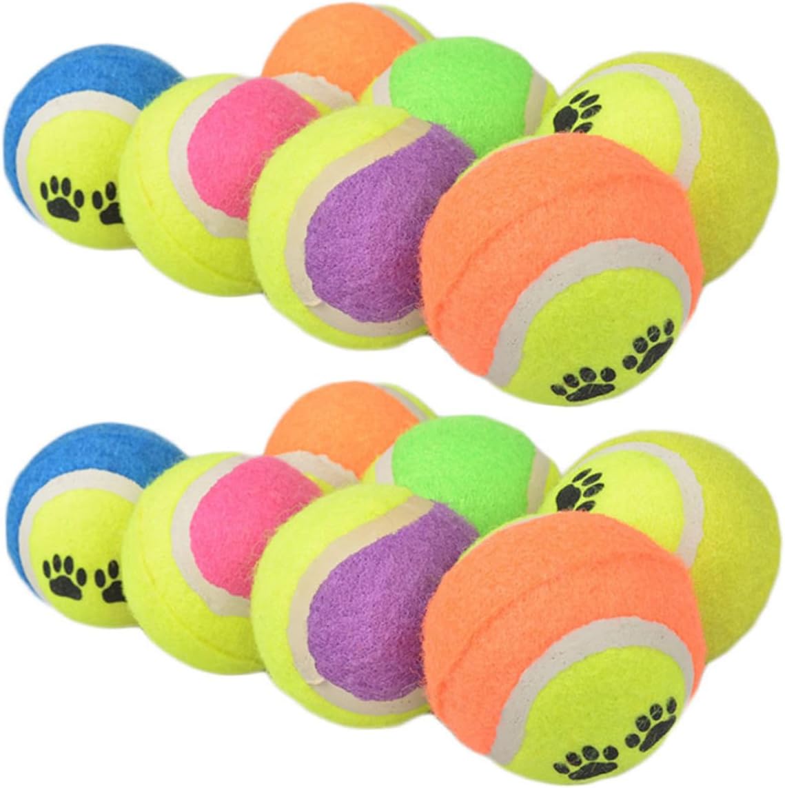 16pcs Dog Tennis Balls Plush Interactive Puppy Training Small Soft Balls for Medium and Small Dogs Outdoor Play Random Color