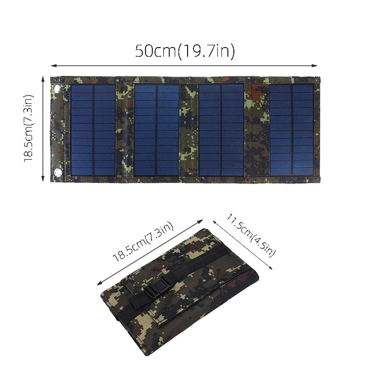 Caricatore Solare,10W 5.5V Caricatore Portatile Pieghevole per Pannello Solare Power Bank Batteria Esterna Impermeabile Compatibile con Smartphone,Tablet e Altro per attività all'aperto,Green