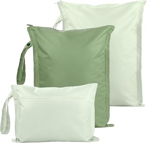 Miniatura 8 de Bolsa Húmeda para Traje de Baño - Pack de 2 Bolsas Impermeables Secas y Húmedas para Ropa - Bolsa de Pañales para Bebé - Bolsas de Lavandería para