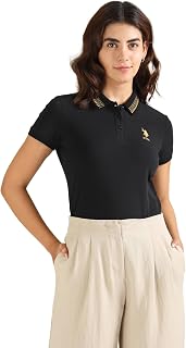 U.S. Polo Assn. Women's Solid Regular Fit Polo Shirt Price In India
