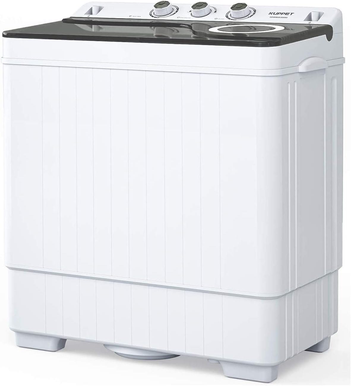 KUPPET Compact Twin Tub Portable Mini Washing Machine 26lbs Capacity, Washer(18lbs