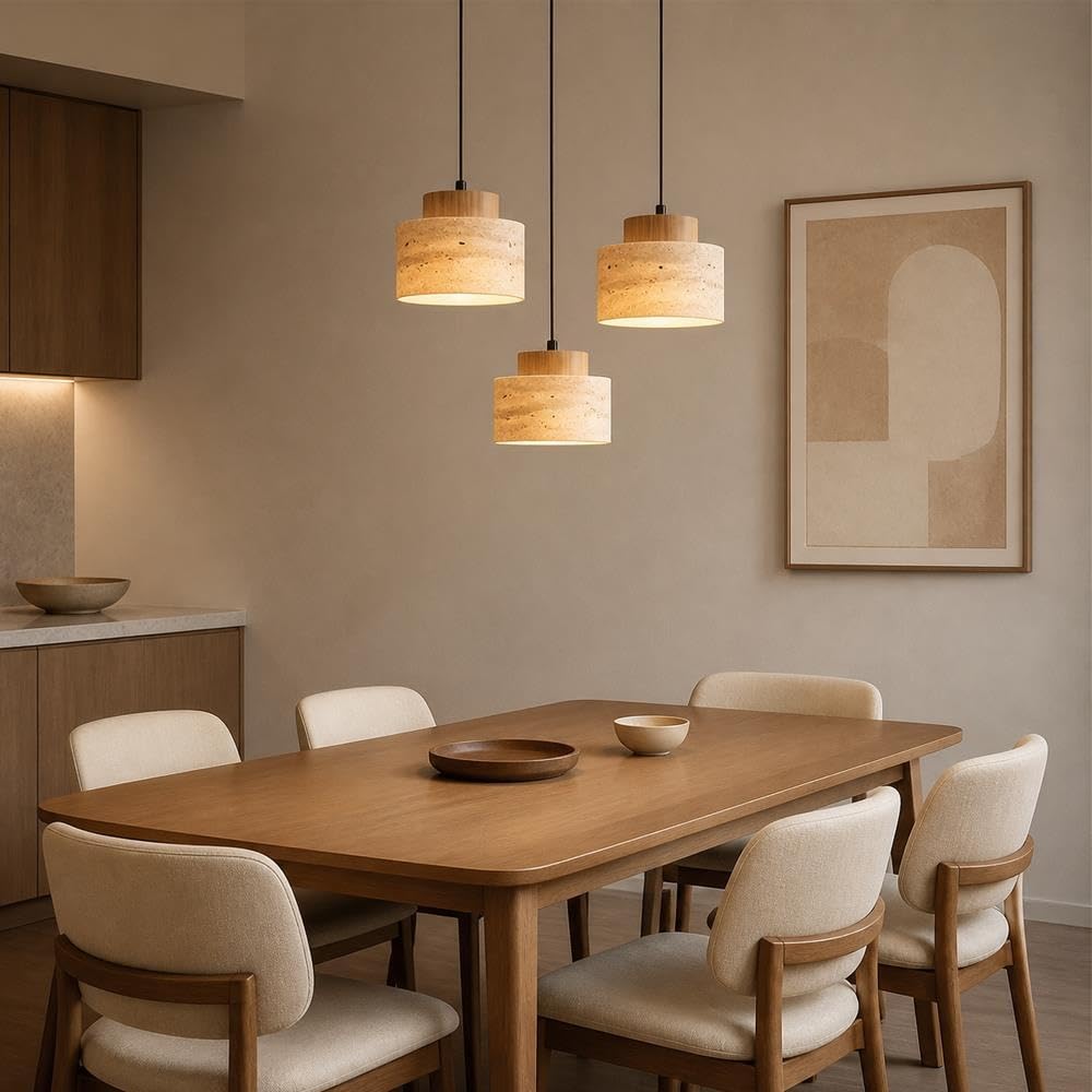 Lampa Wisząca E27 Drewna Lampa Wisząca Z Naturalnego Kamienia Żółtego
