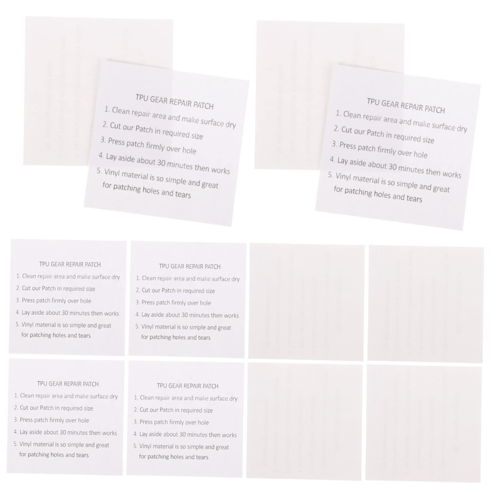 NUOBESTY 75stücke Tpu Reparaturflicken Für Aufblasbare Selbstklebend Transparent Vielseitig Einsetzbar Für Zelte Schwimmringe Regenjacken Und Abdichten Von Rissen Und Löchern