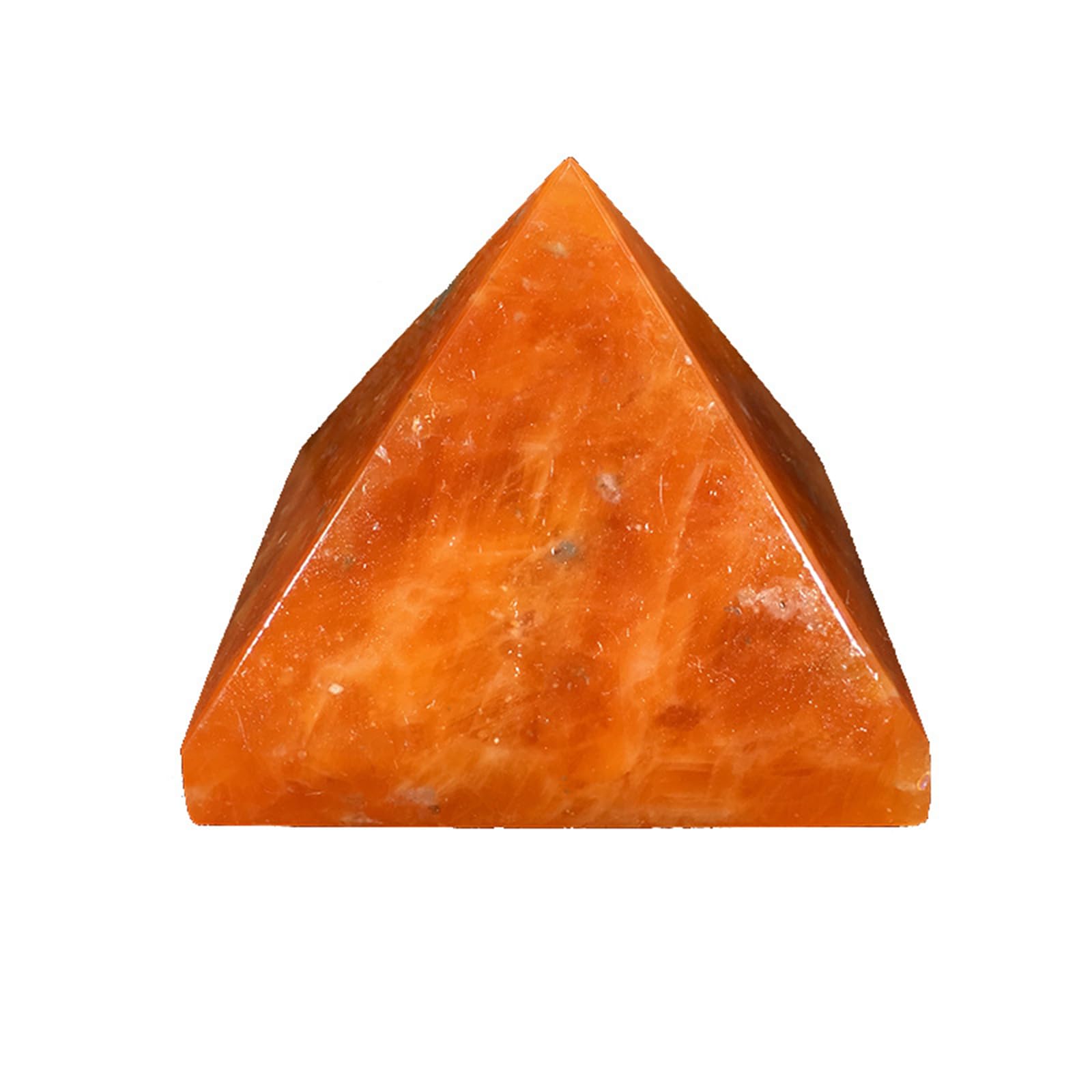 Hhhxkkuo Natural Sunstone Pyramid Gemstone Obelisk Healing Crystal